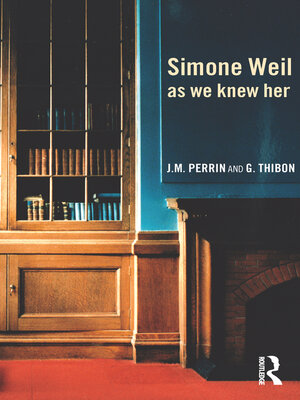 cover image of Simone Weil as we knew her